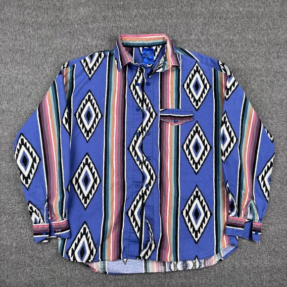 Roper Other - Vintage‎ Roper Cowboy Shirt Men's Medium Aztec Southwestern Work Long Sleeve Art